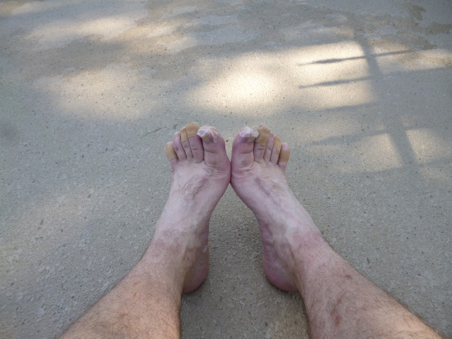 Another walker after mile 30.