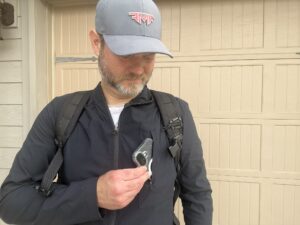 phone in goruck challenge windbreaker