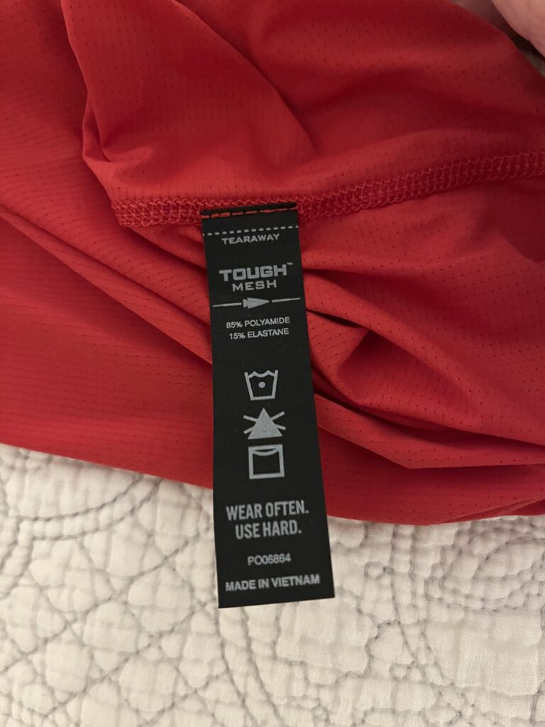 goruck toughmesh tee tag
