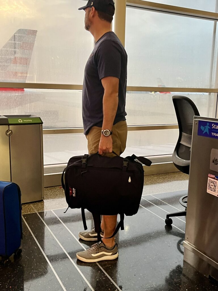 GORUCK GR3 as a bag in airport